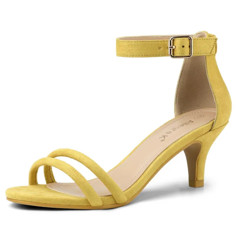 Women's Kitten Heel Ankle Strap Sandals sold by Allegra K