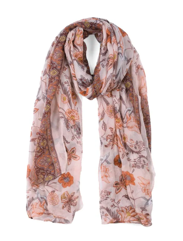 Large Polyester Scarves Beach Shawl Vintage Style Wraps For Women sold by Allegra K