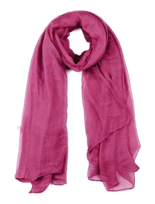 Women Lightweight Summer Scarves With Solid Color Soft Long Shawl sold by Allegra K
