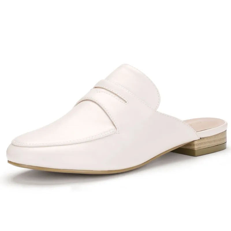 Women's Rounded Toe Backless Slip on Loafer Mules sold by Allegra K
