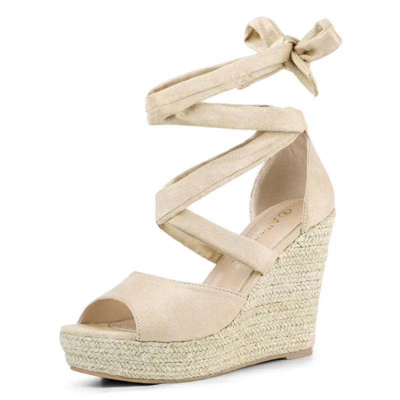 Women's Lace Up Espadrilles Wedges Sandals sold by Allegra K