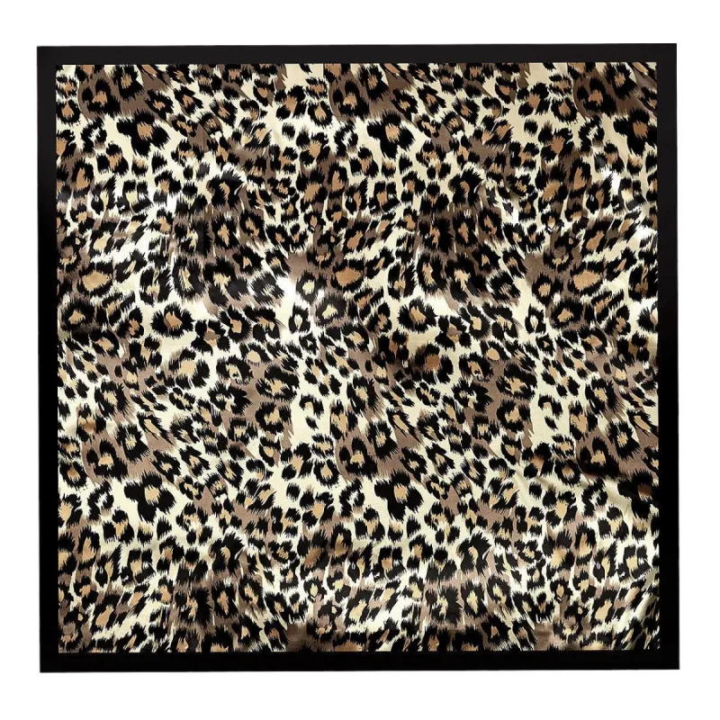 Women Leopard Printed Square Scarves Kerchief Bandana Neck Scarf Neckerchief sold by Allegra K