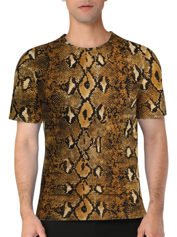 Men's Prints Shirts Round Neck Pattern Short Sleeve T Shirt sold by Allegra K