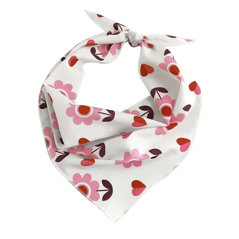 Women Spring Floral Flower Print Triangle Scarf Neck Scarves Neckerchief for Ladies sold by Allegra K