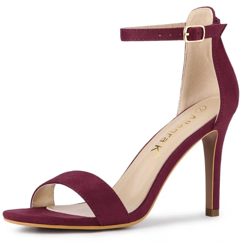 Women's Suede Ankle Strap High Stiletto Heels Sandals sold by Allegra K