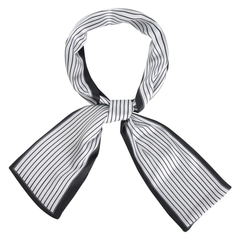 Skinny Scarves Stripe Neck Wraps for Women Fasion Neckerchief Ribbon Hairband sold by Allegra K