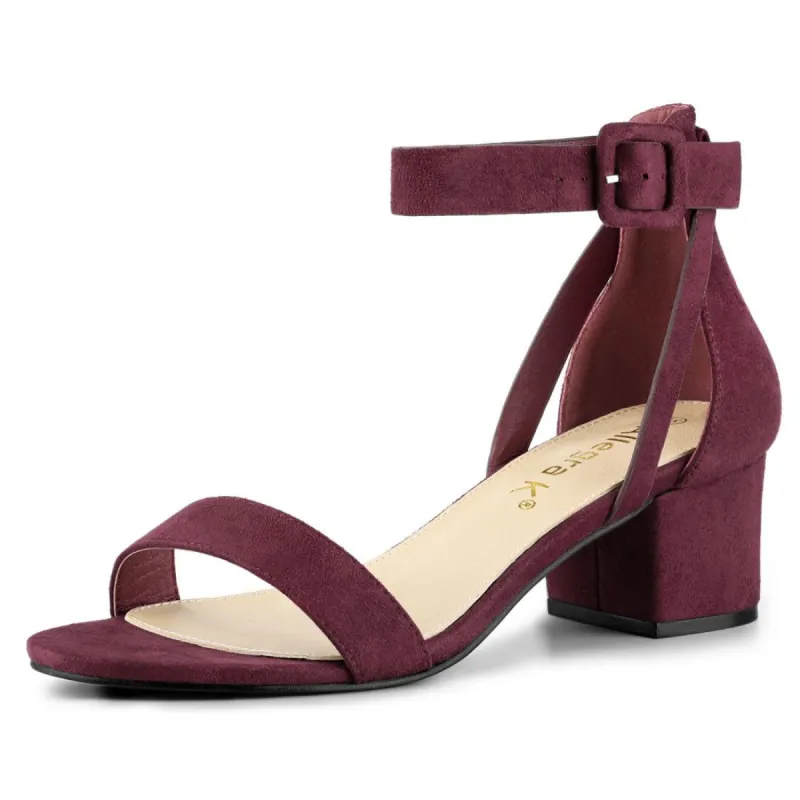 Women's Ankle Strap Block Low Heel Sandals sold by Allegra K