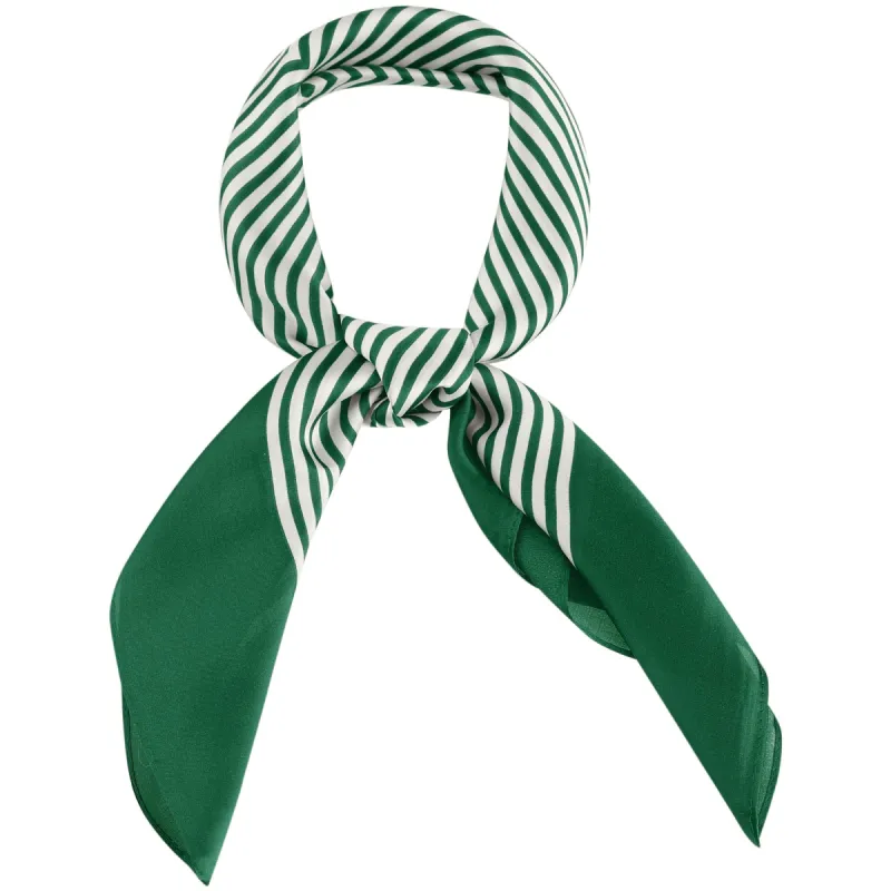 70cm Women Stripe Print Square Scarves Kerchief Neck Scarf Neckerchief Headband sold by Allegra K