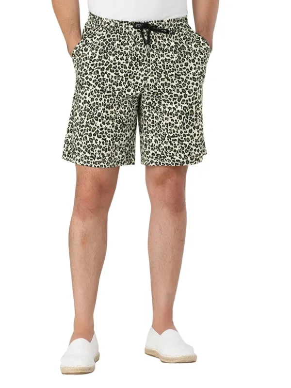 Men's Summer Printed Shorts Drawstring Beach Pattern Pants Trunks sold by Allegra K