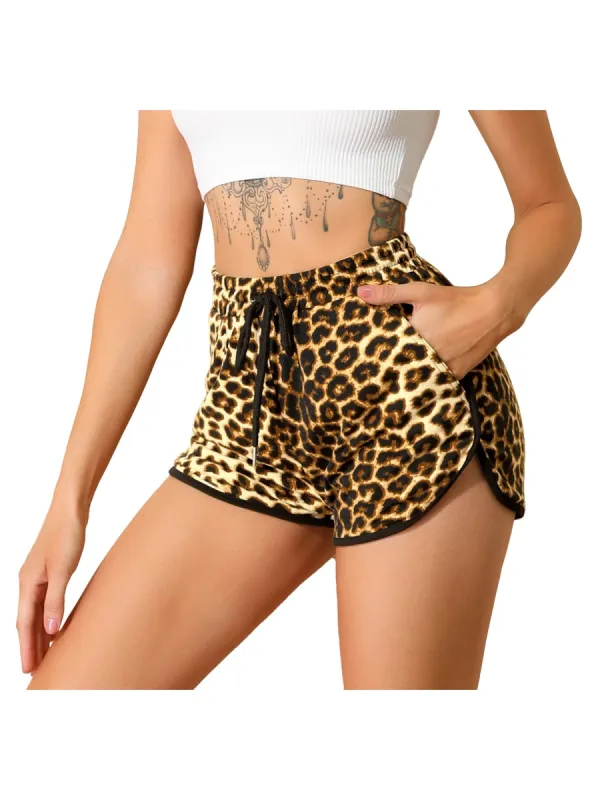 Women's Beach Shorts Leopard Summer Casual Short Pants sold by Allegra K
