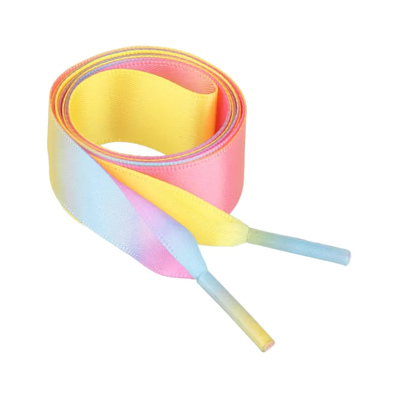 Womens Flat Ribbon Shoelaces Colorful Sneakers Canvas Shoestrings sold by Allegra K