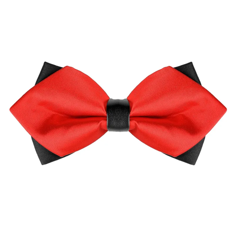 Men's Pre-Tied Pointed Bow Ties Neck Strap Wedding Party Tuxedo Bowties sold by Allegra K