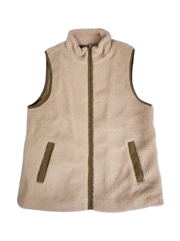 Women's Sleeveless Full Zip Fuzzy Fleece Vest sold by Allegra K