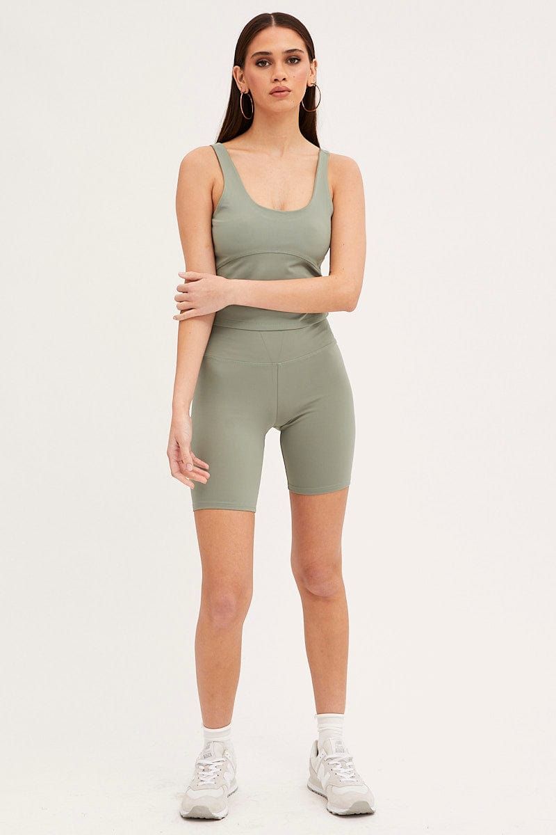 Green Basix Shorts Biker sold by Ally Fashion product image thumbnail 3