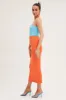 Orange Maxi Skirt Knit High Waist sold by Ally Fashion