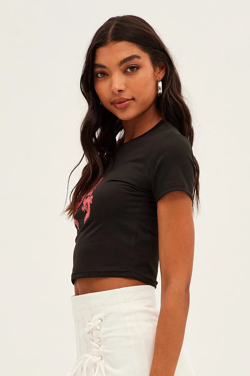 Black Dragon Graphic Crop Top sold by Ally Fashion product image thumbnail 4