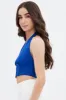 Blue Halter Top Back Zip sold by Ally Fashion