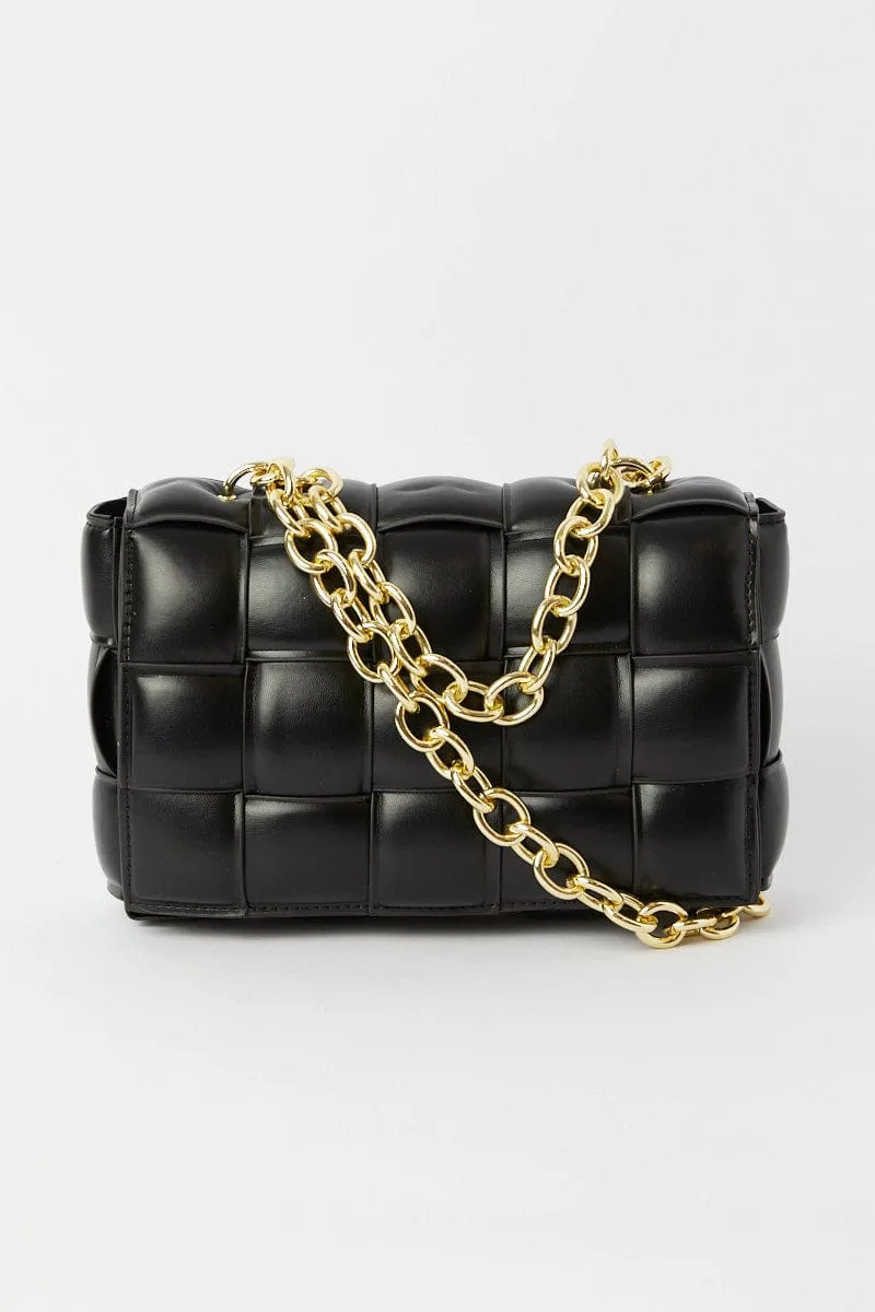 Black Quilt Crossbody Bag sold by Ally Fashion