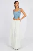 Denim Corset Sleeveless Scoop Neck Lace Up Stretch sold by Ally Fashion