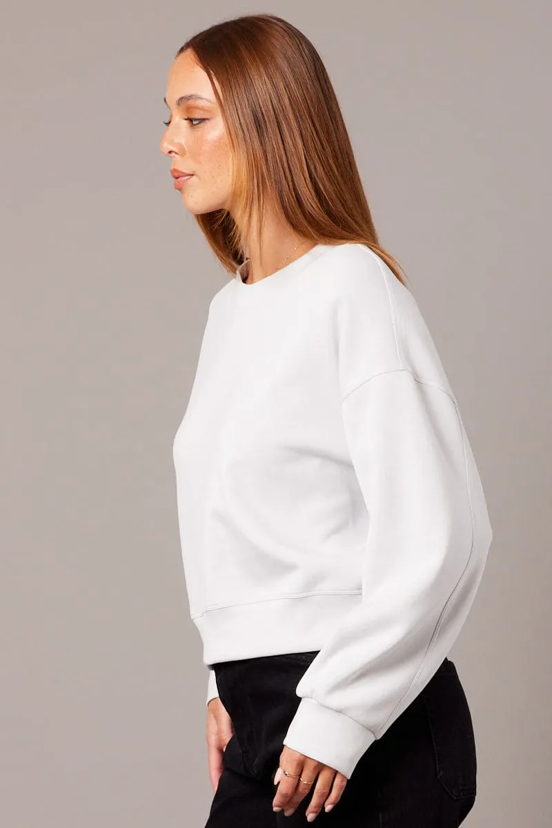 Grey Crop Sweater Long Sleeve Oversized sold by Ally Fashion product image thumbnail 4