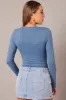 Blue Supersoft Bodysuit Long Sleeve sold by Ally Fashion