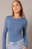 Blue Supersoft Bodysuit Long Sleeve sold by Ally Fashion