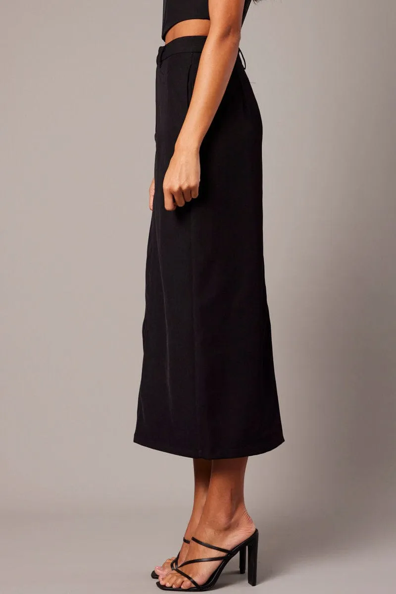 Black Tailored Maxi Skirt High Rise sold by Ally Fashion product image thumbnail 4