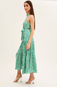 Green Floral Halter Neck Floral Maxi Dress sold by Ally Fashion