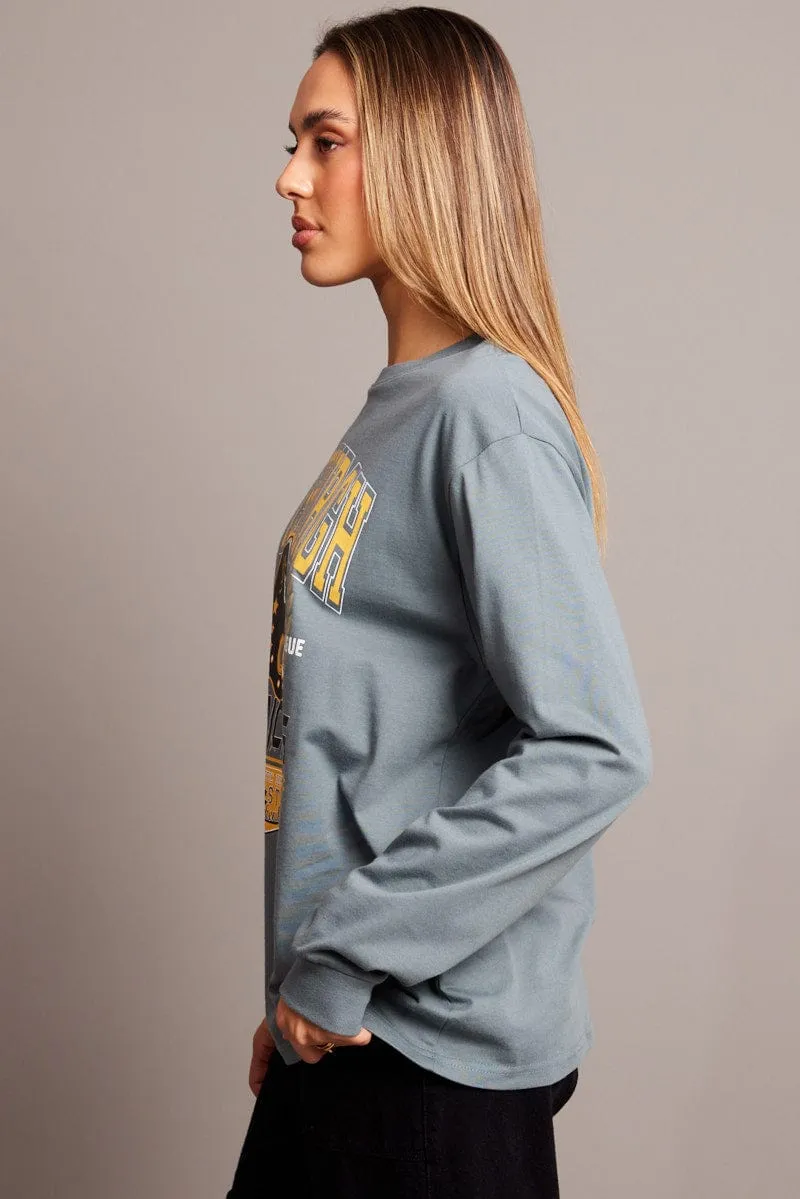 Green Graphic Tee Long Sleeve sold by Ally Fashion product image thumbnail 4