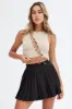 Beige Tank Top Lace Up Seamless sold by Ally Fashion