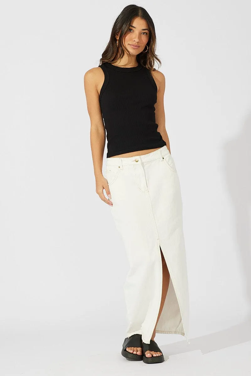 Black Tank Top Sleeveless Crew Neck sold by Ally Fashion product image thumbnail 2