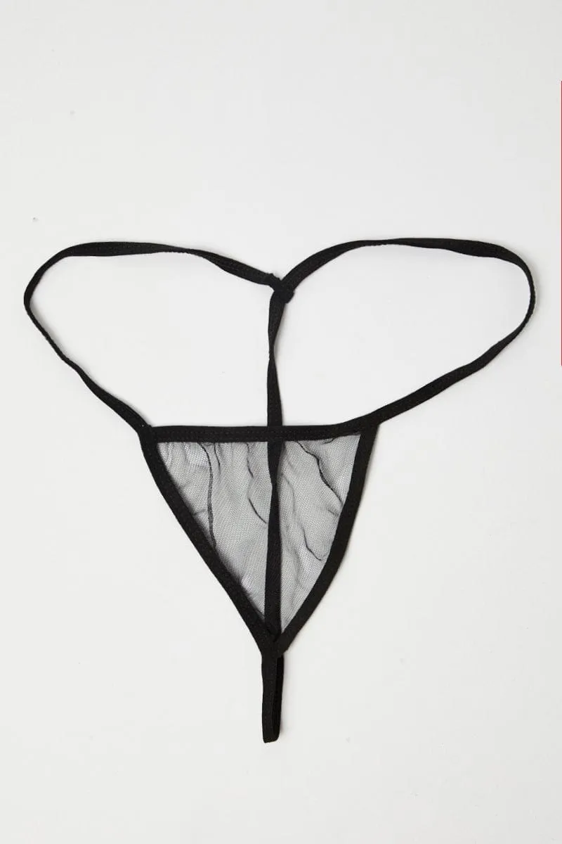 Black Slip Nightdress with Thong sold by Ally Fashion product image thumbnail 2