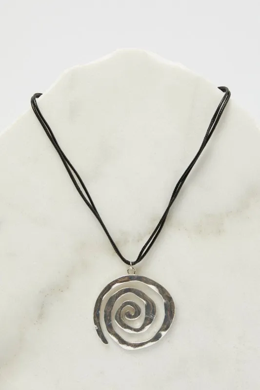 Silver Swirl Choker Necklace sold by Ally Fashion