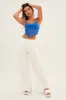 White Cargo Pant Wide Leg Elastic Waist Cotton Twill sold by Ally Fashion