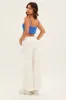 White Cargo Pant Wide Leg Elastic Waist Cotton Twill sold by Ally Fashion
