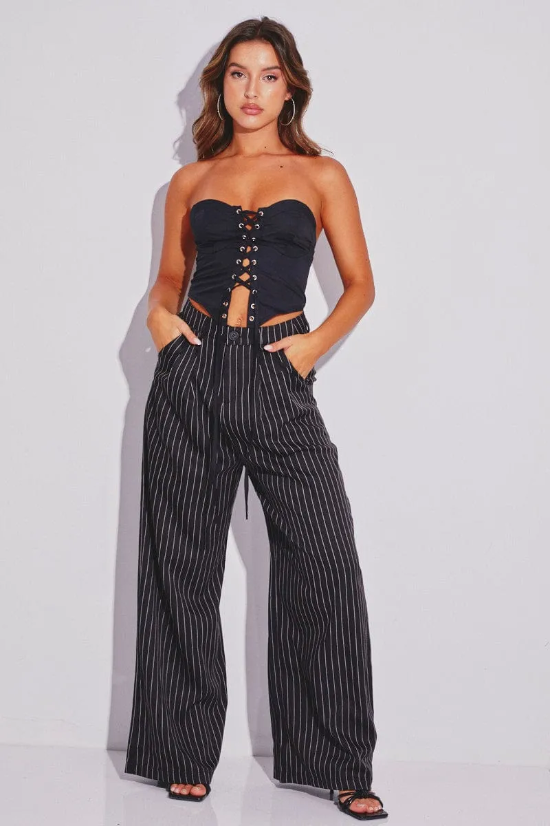 Black Lace Up Corset Top sold by Ally Fashion product image thumbnail 2