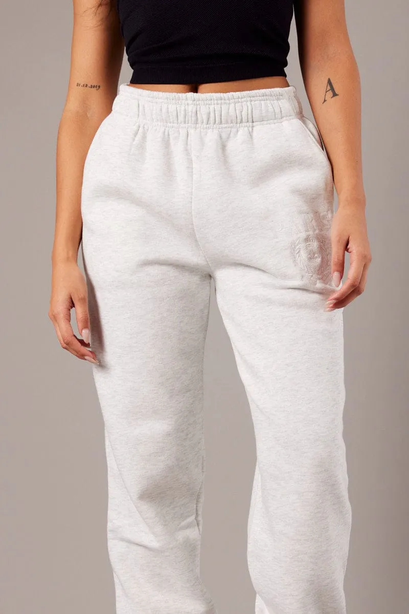 Grey Track Pants High Rise sold by Ally Fashion product image thumbnail 3