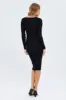 Black Knit Dress Long Sleeve Midi sold by Ally Fashion
