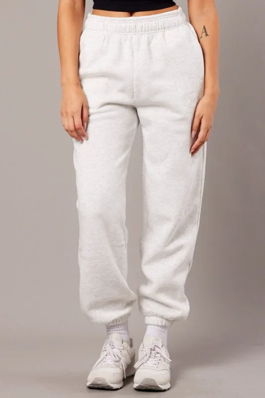 Grey Track Pants High Rise sold by Ally Fashion