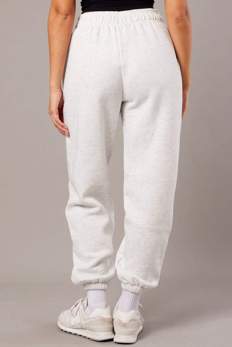 Grey Track Pants High Rise sold by Ally Fashion product image thumbnail 5