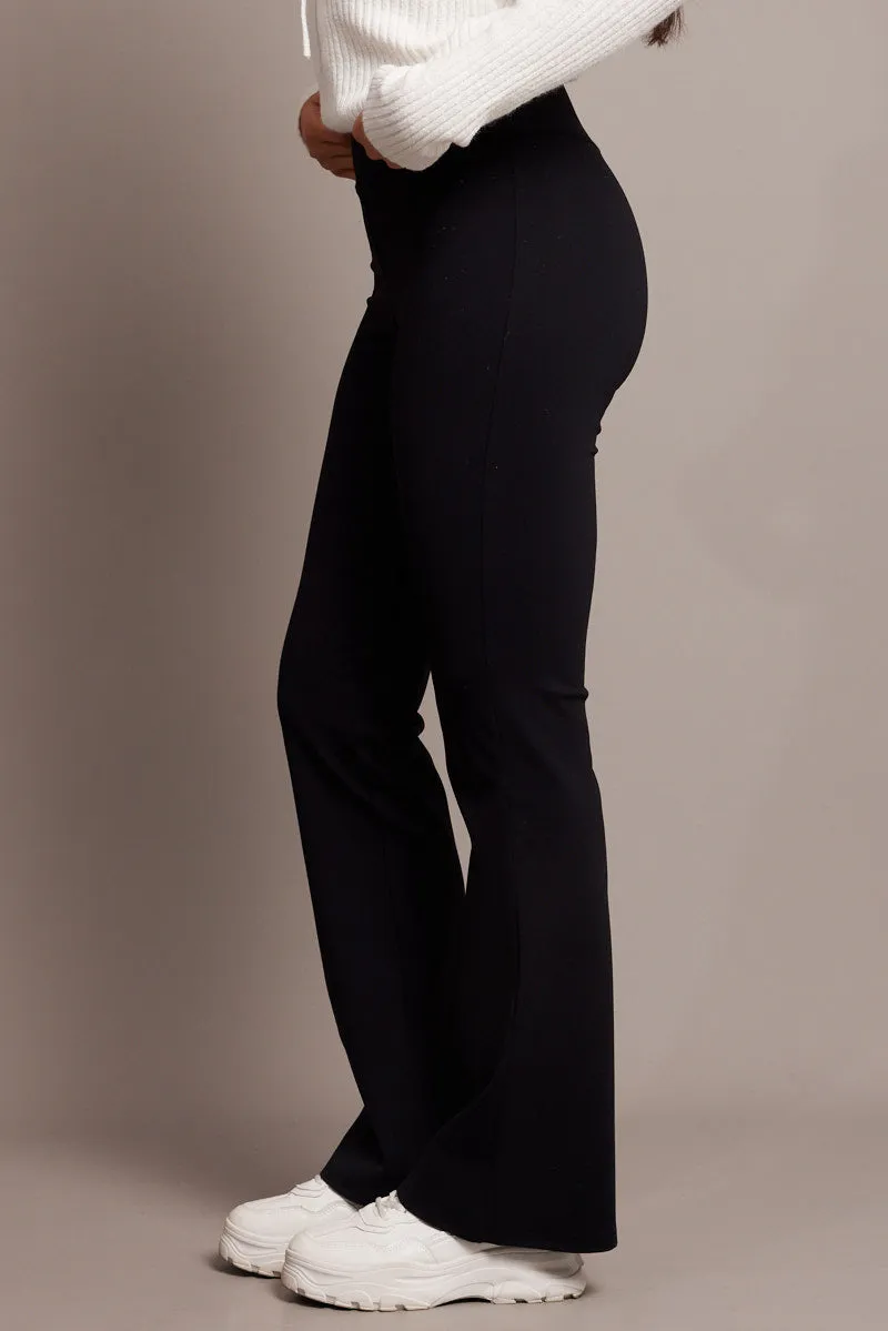 Black Flared Leggings High Rise Pants sold by Ally Fashion product image thumbnail 4