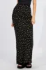 Black Floral Slip Skirt Maxi Linen Blend sold by Ally Fashion