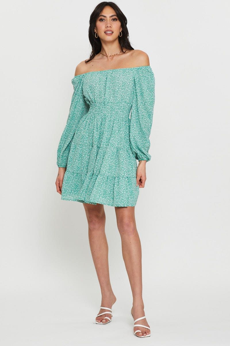 Print Mini Dress Long Sleeve sold by Ally Fashion product image thumbnail 2