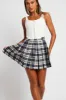Blue Check Tennis Skirt Pleated Mini sold by Ally Fashion