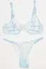 Blue Embroidery Lingerie Set sold by Ally Fashion
