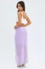 Purple Maxi Skirt Ruffle Detail Mesh sold by Ally Fashion