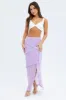 Purple Maxi Skirt Ruffle Detail Mesh sold by Ally Fashion