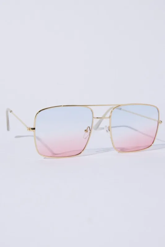 Pink Oversized Square Sunglasses sold by Ally Fashion