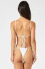 White Ruched Frill Bikini Set sold by Ally Fashion