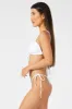 White Ruched Frill Bikini Set sold by Ally Fashion